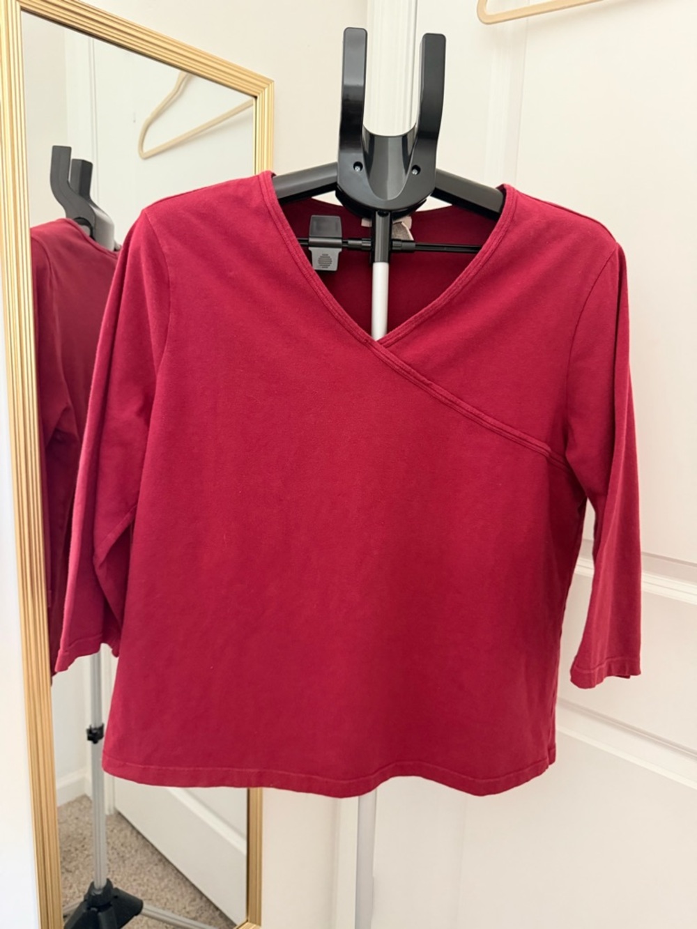 J Jill | Cotton V-Neck Long Sleeve Top